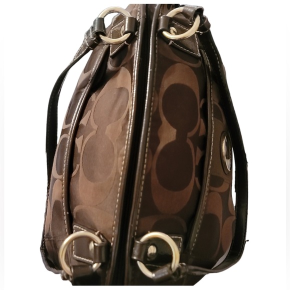 EUC Vintage Coach Signature Jacquard Satchel and Wristlet Bundle - Picture 4 of 8